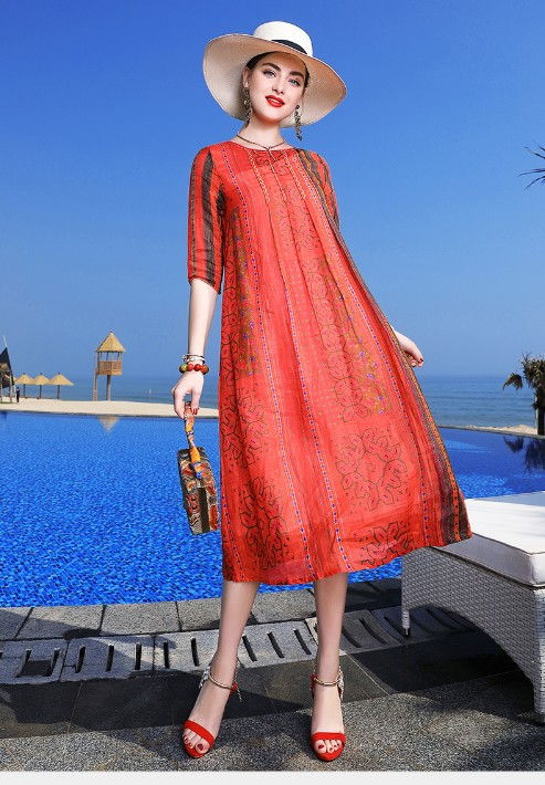 梦思兰2020春装苎麻新款中长裙进货攻略